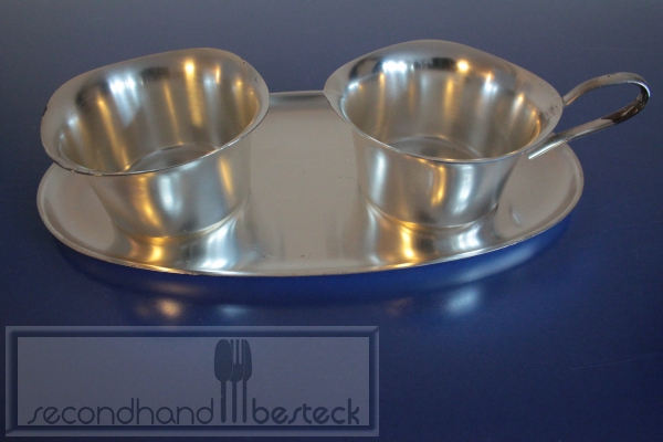 WMF Milch- und Zucker Set auf Tablett versilbert