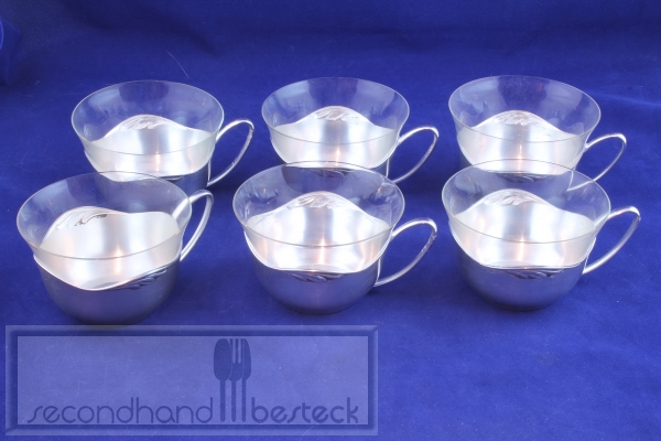 WMF Paris Teeservice, Teeglashalter versilbert