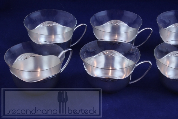 WMF Paris Teeservice, Teeglashalter versilbert