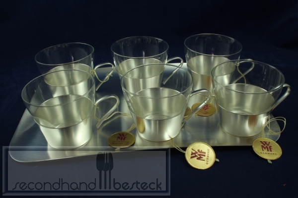 WMF Teegarnitur Teeservice, Teeglashalter versilbert OVP