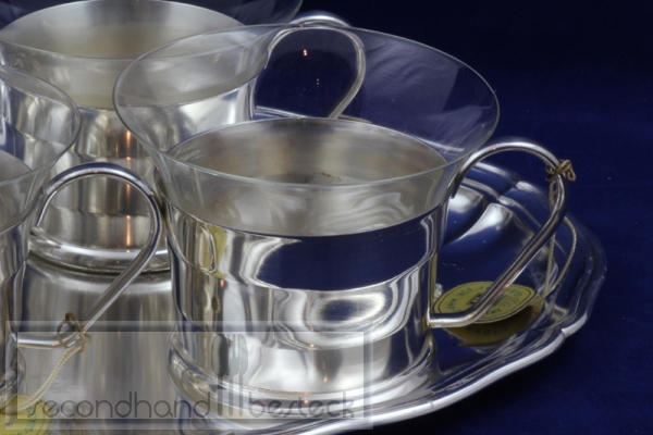 WMF Teeservice, Teeglashalter versilbert
