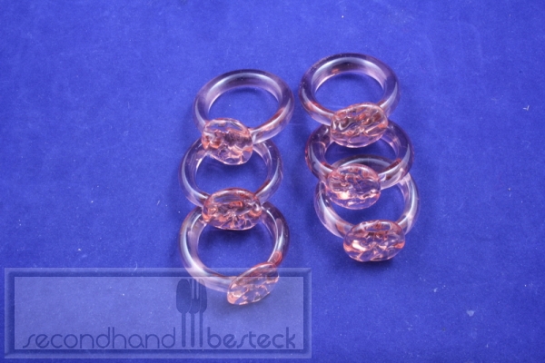 Serviettenringe aus Glas 6 Stück