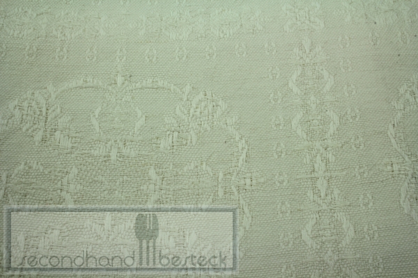 Leinen Tischdecke Häkelspitze Webmuster ca. 170 x 105 cm