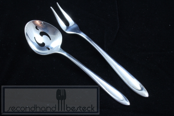 First Lady Meriden Silver Plated Co Olivenlöffel + Gäbelchen versilbert