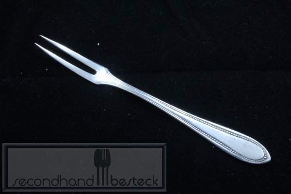 Picard & Wielpütz kleine Fleischgabel 13,3 cm Perlrand versilbert