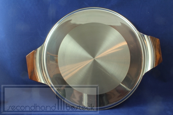 WMF Tortenplatte "Erdbeer Sahne" Holzgriffe Cromargan