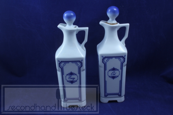 Essig- und Ölflasche Keramik Jugendstil Muster