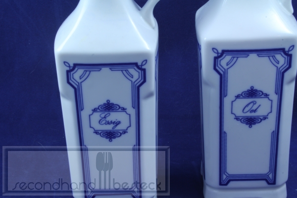 Essig- und Ölflasche Keramik Jugendstil Muster