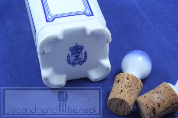 Essig- und Ölflasche Keramik Jugendstil Muster