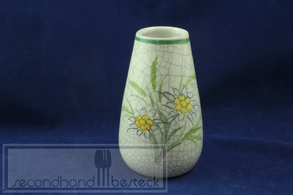 Fayence Vase handarbeit Blumen