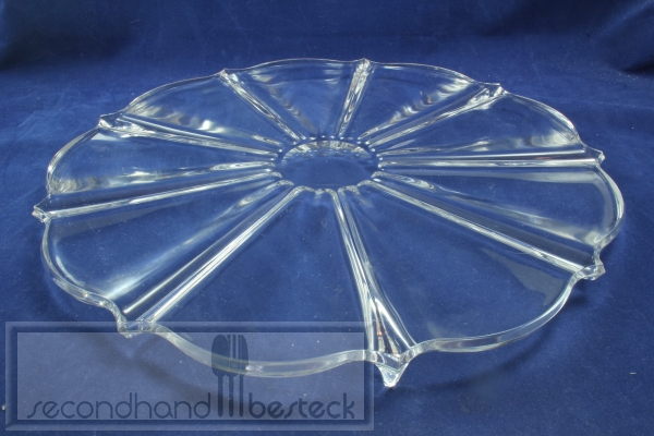 Schöne Tortenplatte aus Glas rund 32 cm