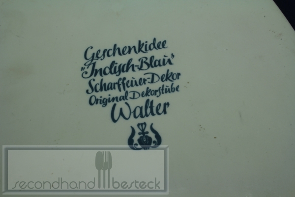 Wandbrett Zwiebelmuster indisch blau Porzellan Deko