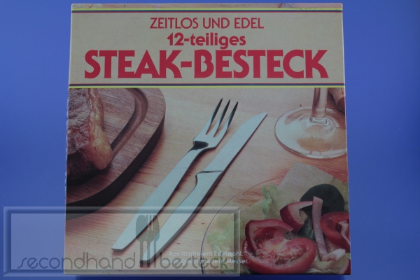 Zeitlos und Edel 12- teiliges Steakbesteck für 6 Personen Edelstahl OVP
