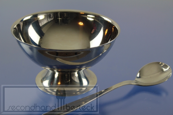 WMF 2 x Eis-Set Eisschale + Eislöffel Cromargan OVP