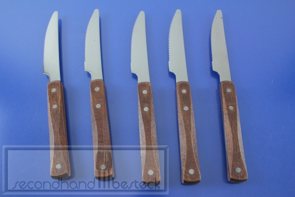 Ikea Rustik 5 Steakmesser Messer 23,5 cm Edelstahl Holzgriff