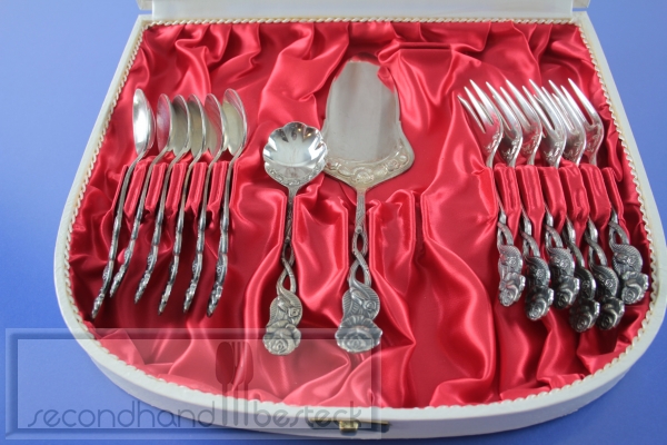 Hildesheimer Rose Kaffeebesteck 14 Teile versilbert