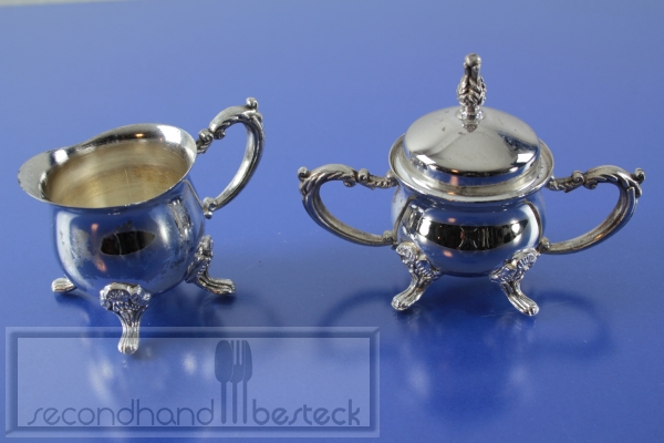 Milch und Zucker Set versilbert