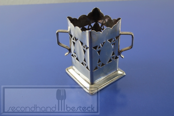 Ständer für eckige Gewürzsaucenflaschen 4,8 x 4,8 cm EPNS England versilbert