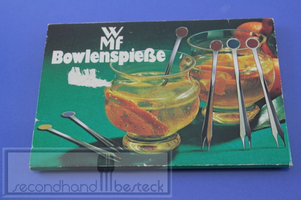 WMF Bowlengabeln Bowlenspieße Cocktailspieße Cromargan OVP