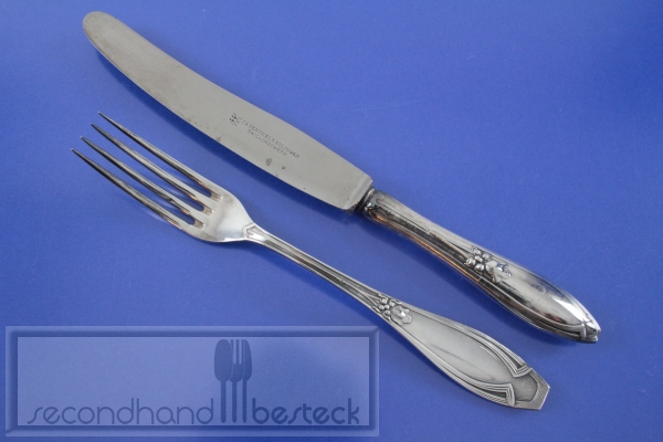 Wellner Jugendstil Besteck für 6 Personen 12 Teile versilbert