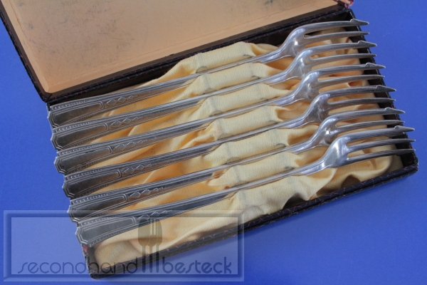 Fairfield Jugendstil 6 Gabeln Oliven / Pickles Gabeln 15,0 cm versilbert