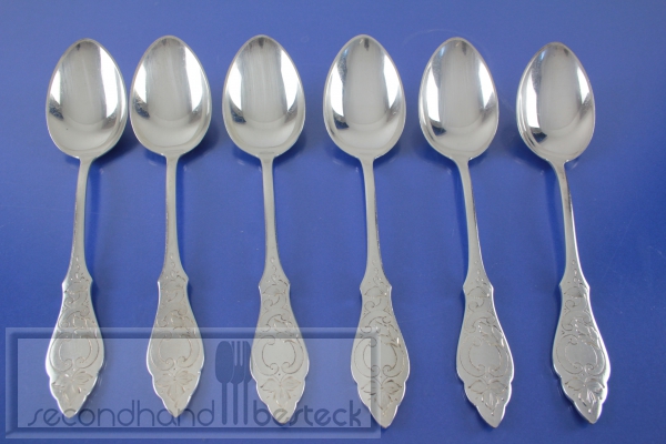 Hanseat Ostfriesen Muster 6 Speiselöffel Löffel 21,0 cm versilbert