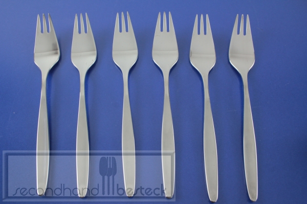 WMF Stockholm 6 Partygabeln 17,0 cm versilbert
