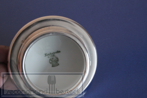 Hutschenreuther Eleganz Kaffekanne, Teekanne, Milch und Zucker Set versilbert