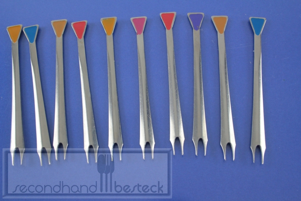 WMF 10 Bowlengabeln Bowlenspieße Cocktailspieße Cromargan