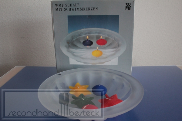 WMF Schale mit Schwimmkerzen Glas mattiert