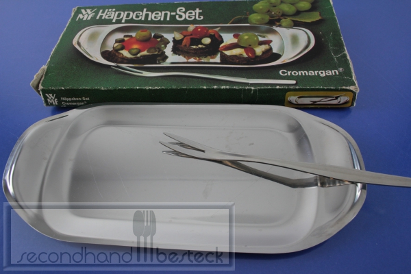WMF Häppchen Garnitur Sevierplatte Cromargan