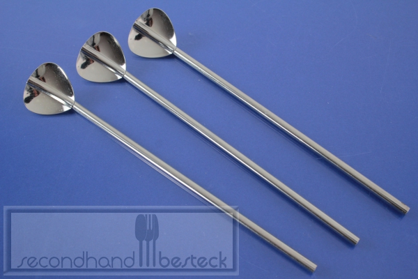 3 Cocktaillöffel Trinkröhrchen Edelstahl