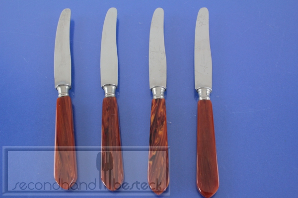 4 Obstmesser Bakelit braun
