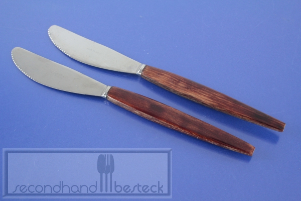 2 Menümesser Messer Bakelit braun