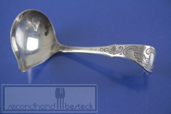 A.W. Ostfriesenmuster Sahnekelle Rahmkelle Mini Kelle 7,5 cm versilbert