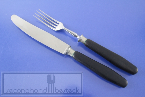Dreiturm Besteck Buckelsmesser + Gabeln Buckelsklinge für 6 Personen 12 Teile Holzgriff