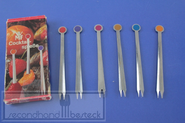 WMF Cocktailspieße Bowlengabeln Bowlenspieße Cromargan OVP