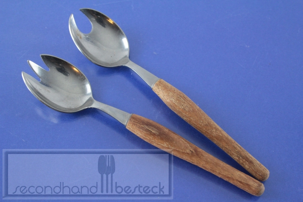Mini Salatbesteck mit Holzgriffen
