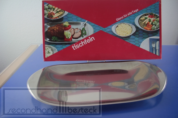 WMF Tischfein Servierplatte Tablett 42 x 21 cm Edelstahl OVP