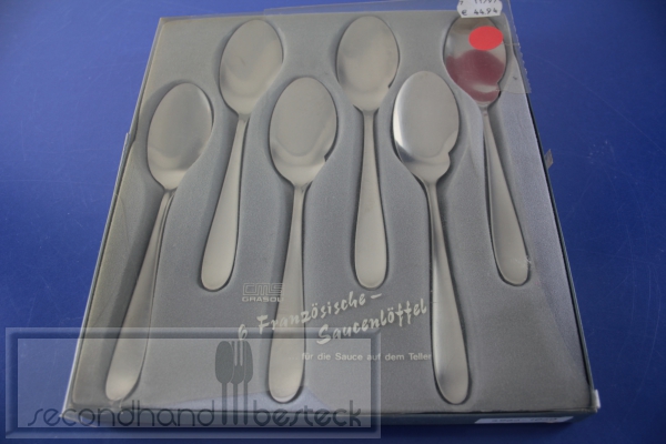 CMS Grasoli 6 Französische Saucenlöffel Gourmetlöffel Edelstahl 18/8