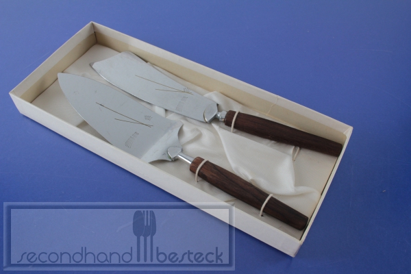 Tortenheber + Tortenmesser mit Holzgriff