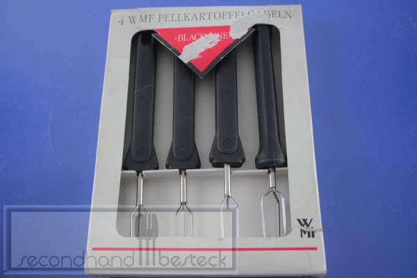 WMF Black Line (alte Serie) 4 Pellkartoffelgabeln OVP