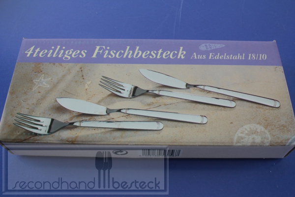 Fischbesteck für 2 Personen 4 Teile Edelstahl 18/10 OVP