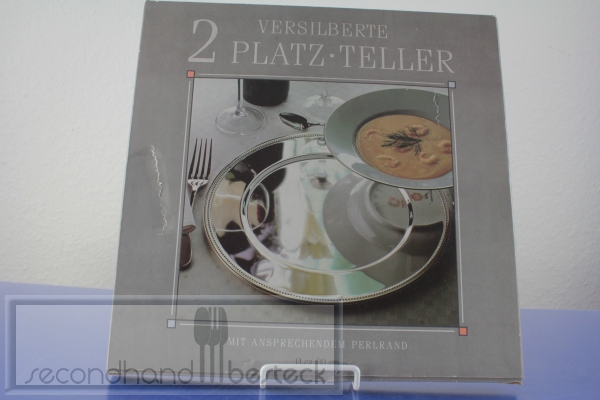 2 Platzteller 30 cm versilbert OVP
