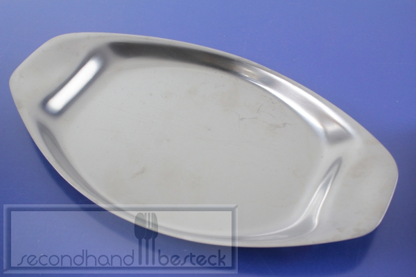 WMF Bratenplatte Servierplatte Wagenfeld 28 x 16 cm Cromargan