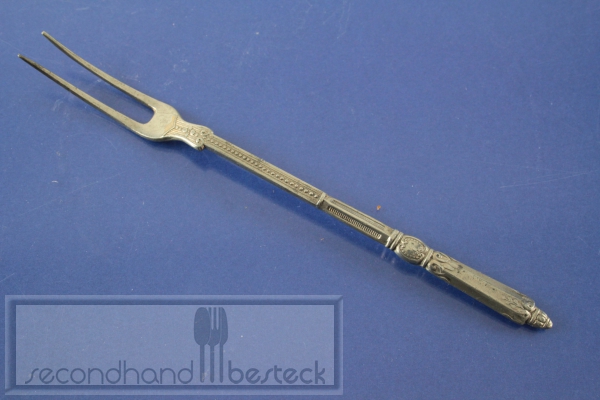 Jugendstil Fleischgabel 17 cm versilbert