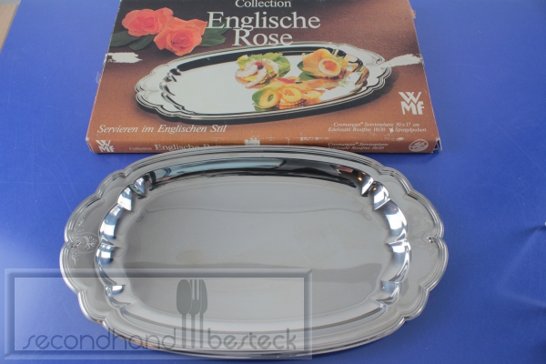 WMF Englische Rose Servierplatte  30 x 17 cm Cromargan OVP
