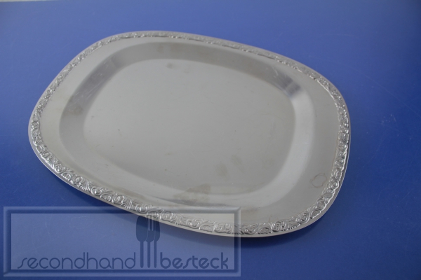 WMF Strassburg Baroque Servier-Tablett Servierplatte 34,5 x 25,5 cm Cromargan