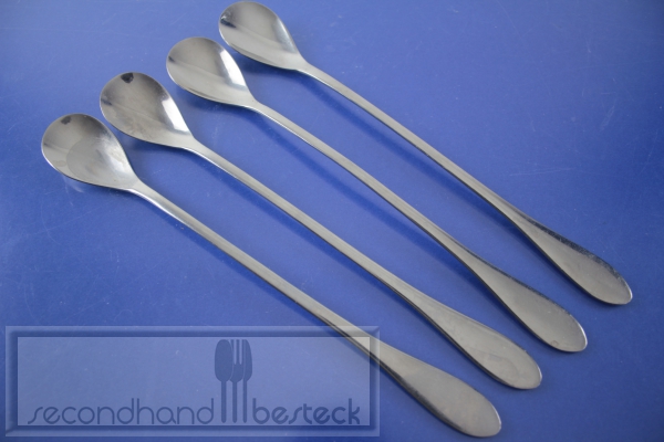 Marke Tischfein 4 Limonadenlöffel Cocktaillöffel 22 cm Edelstahl