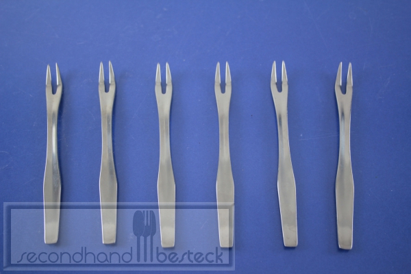 WMF ähnlich Frankfurt 6 Cocktailgabeln 10,5 cm Cromargan